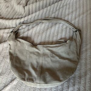 Free People Roma Suede Tote Bag Taupe/Tan